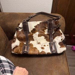 Cavalcanti Brown and White Cowhide Women's Bag